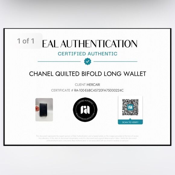 Authentic CHANEL Quilted Bifold Long Wallet Black - Picture 12 of 12